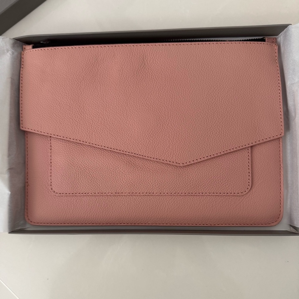 Botkier 🫐 Peach Pebble Leather Envelope Wristlet Bag Purse